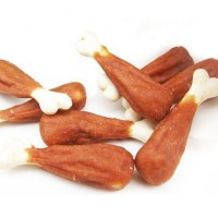 Chicken and Calcium Bone Wrapped Natural Food for Dogs